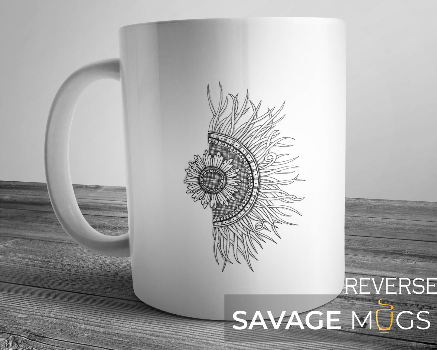 Mandala Sunflower Mug