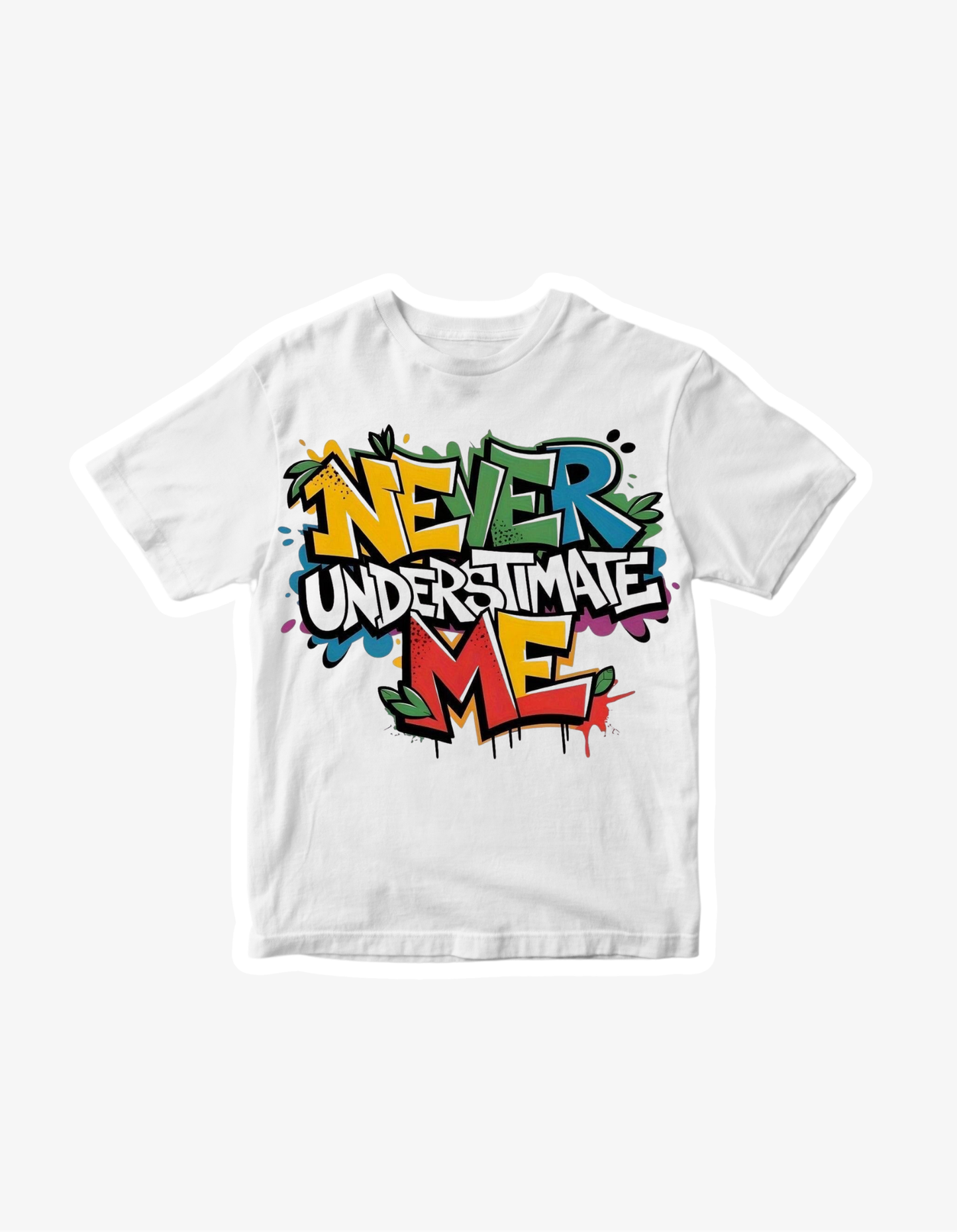 Never Underestimate Me Graffiti Graphic T-Shirt