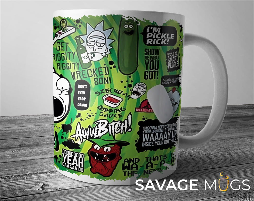 Rick and Morty Cartoon Mashup Mug
