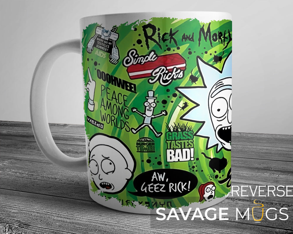Rick and Morty Cartoon Mashup Mug
