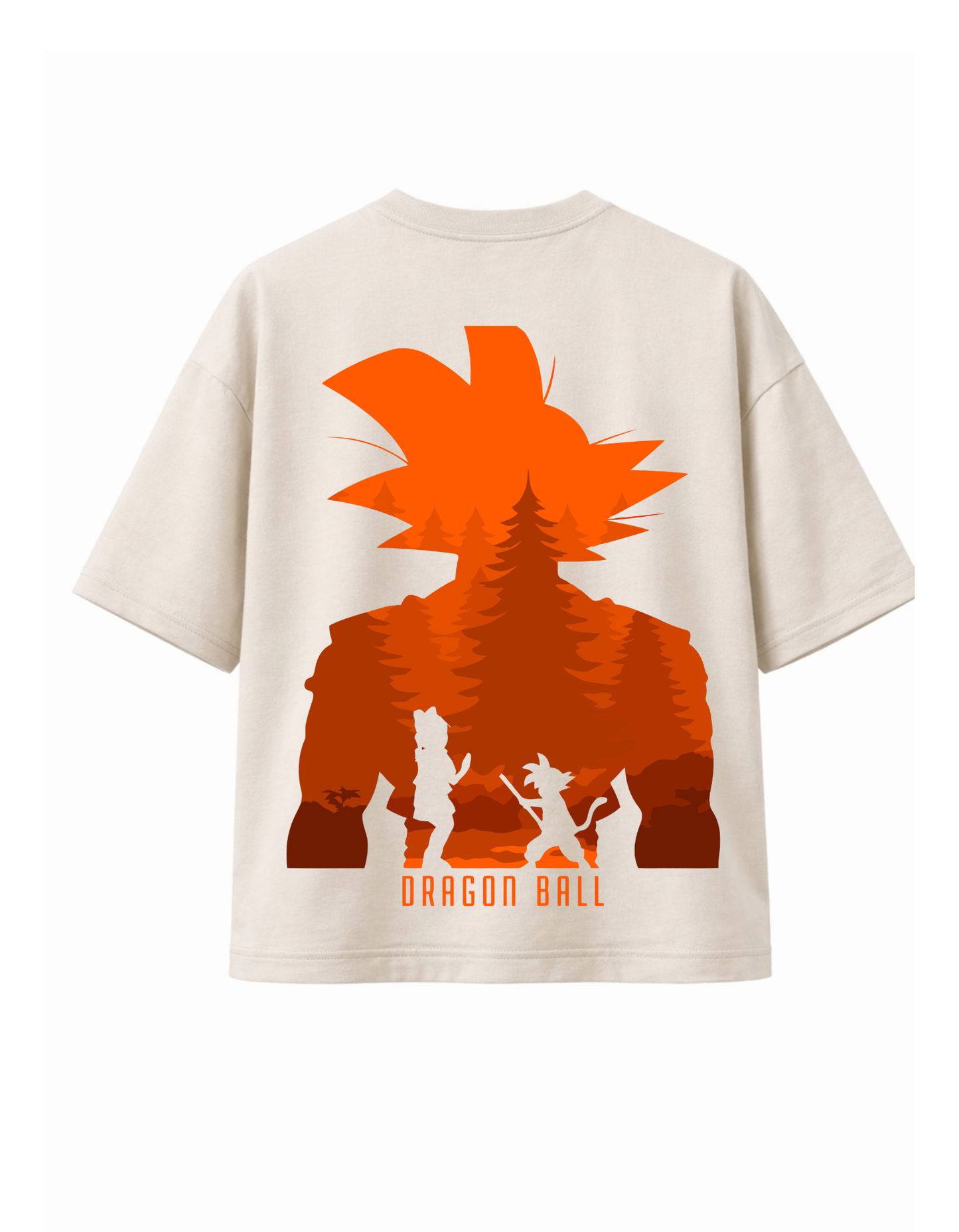 Saiyan Silhouette Graphic Boxy Tee
